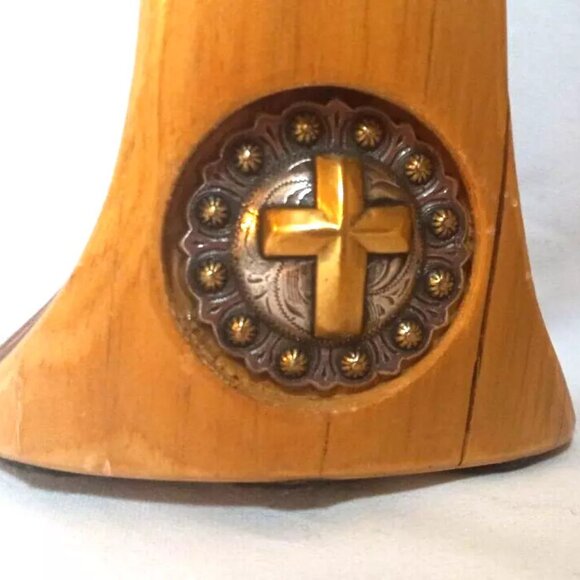 Wooden Cedar Cross made in Texas Handmade faith Texan USA WESTERN DECOR - Picture 4 of 6